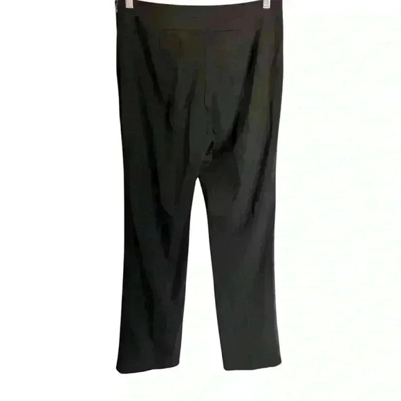 Lafayette 148 New York Black Pleated Wool Stretch Straight Leg Pleated Trousers - Picture 3 of 8